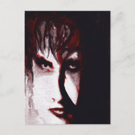 Gothic God Post Punk Goth Muziek Man Portret Kunst Briefkaart