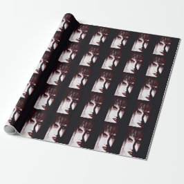 Gothic God Post Punk Goth Muziek Man Portret Kunst Cadeaupapier