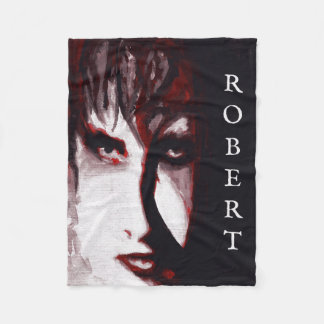 Gothic God Post Punk Goth Muziek Man Portret Kunst Fleece Deken