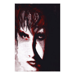 Gothic God Post Punk Goth Muziek Man Portret Kunst Foto Afdruk