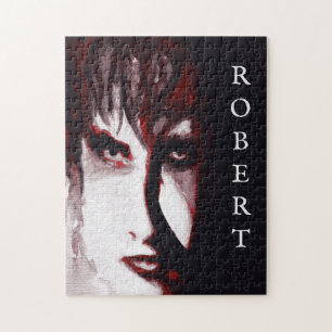 Gothic God Post Punk Goth Muziek Man Portret Kunst Legpuzzel