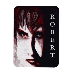 Gothic God Post Punk Goth Muziek Man Portret Kunst Magneet