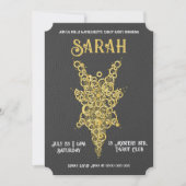 Gothic Gold Bachelorette Tarot Party Uitnodiging (Voorkant)