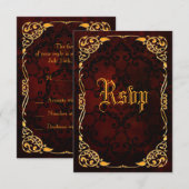 Gothic Gold-geplateerd Birthday RSVP (Voorkant / Achterkant)