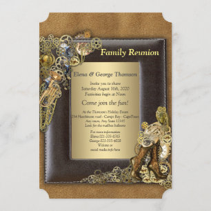 Gothic - Gold Steampunk Family Reunion Kaart