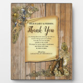Gothic-Gold Steampunk Hartelijk dank op hout Fotoplaat (Voorkant)
