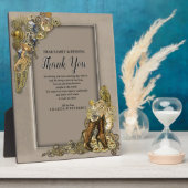 Gothic-Gold Steampunk Hartelijk dank voor het lere Fotoplaat (Zijkant)