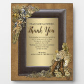 Gothic-Gold Steampunk Weddenschap op Suede Fotoplaat (Voorkant)