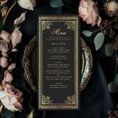 Gothic Gold Victoriaans bruiloft Menu