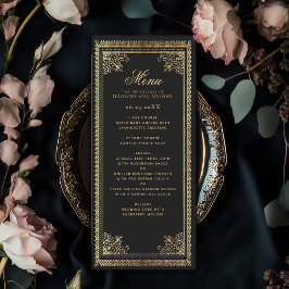  Gothic Gold Victoriaans bruiloft Menu