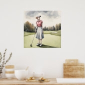 Gothic Golfer - Golf Art Print (Keuken)