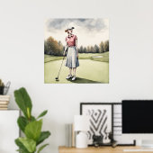 Gothic Golfer - Golf Art Print (Thuiskantoor)