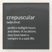 Gothic Gothic Crepuscular Definition Vampire Thema Glazen Onderzetter (Voorkant)