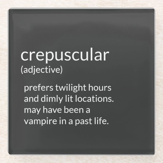 Gothic Gothic Crepuscular Definition Vampire Thema Glazen Onderzetter (Voorkant)