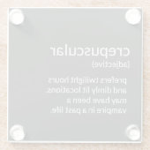 Gothic Gothic Crepuscular Definition Vampire Thema Glazen Onderzetter (Achterkant)