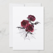 Gothic Gothic Dark Bats Wedding Invitation Kaart (Achterkant)