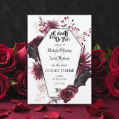 Gothic Gothic Dark Bats Wedding Invitation Kaart