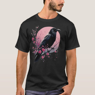 Gothic Gothic Dark Spooky Raven Crow Witchy Tree P T-shirt