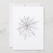 Gothic Gothic Dark Web Wedding Invitation Kaart (Achterkant)