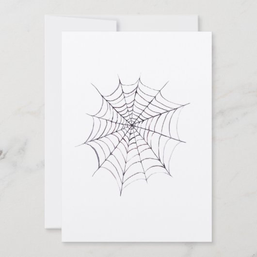 Gothic Gothic Dark Web Wedding Invitation Kaart (Achterkant)