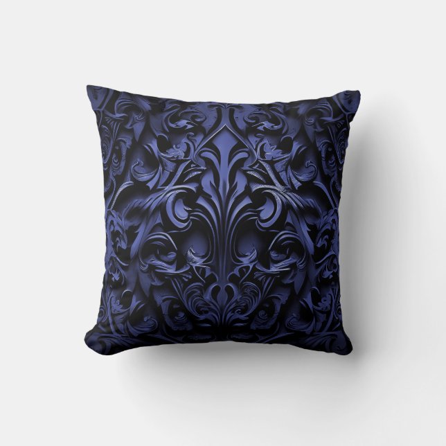 Gothic Gothic Design Black & Blue Kussen (Voorkant)