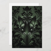 Gothic Gothic Design Black & Green Feestdagenkaart (Voorkant / Achterkant)