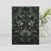 Gothic Gothic Design Black & Green Feestdagenkaart (Staand voorkant)