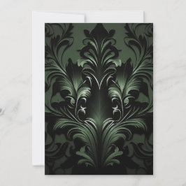 Gothic Gothic Design Black & Green Feestdagenkaart