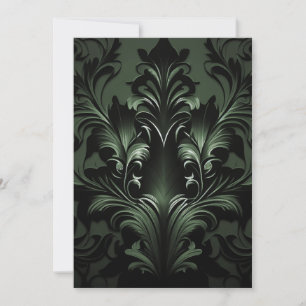 Gothic Gothic Design Black & Green Feestdagenkaart