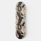 Gothic Gothic Girl en Ravens Macabre Skateboard (Voorkant)