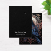 Gothic Gothic Raven Crow Bird Earring Display Kaar Visitekaartje (Bureau)