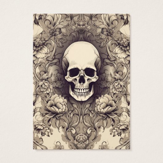 Gothic Gothic Skulls Flowers die Display Kaart ver (Achterkant)
