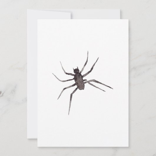 Gothic Gothic Spider Web Dark Invitation Wedding Kaart (Achterkant)