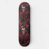 Gothic Gotische Schedel en Rozen Macabre Skateboar Persoonlijk Skateboard (Voorkant)