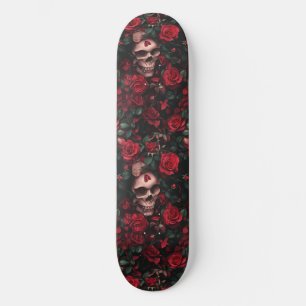 Gothic Gotische Schedel en Rozen Macabre Skateboar Persoonlijk Skateboard