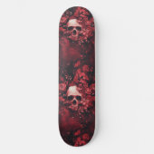 Gothic Gotische Schedel en Rozen Macabre Skateboar Persoonlijk Skateboard (Voorkant)
