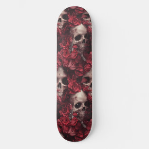 Gothic Gotische Schedel en Rozen Macabre Skateboar Persoonlijk Skateboard