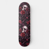 Gothic Gotische Schedel en Rozen Macabre Skateboar Persoonlijk Skateboard (Voorkant)