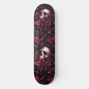 Gothic Gotische Schedel en Rozen Macabre Skateboar Persoonlijk Skateboard