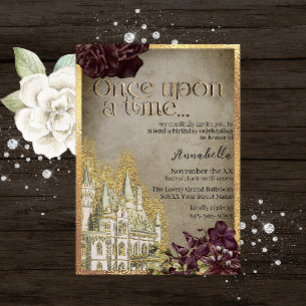 Gothic Gouden Kasteel Sprookjes Thema Kaart