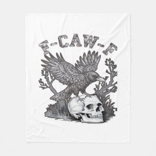 Gothic Grappige F-Caw-F Humor Kraai Essentiële Ret Fleece Deken