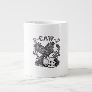 Gothic Grappige F-Caw-F Humor Kraai Essentiële Ret Grote Koffiekop