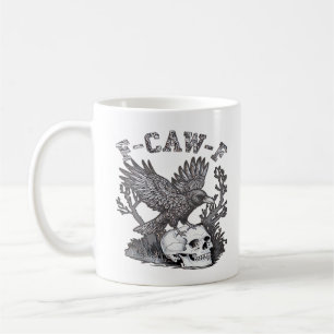 Gothic Grappige F-Caw-F Humor Kraai Essentiële Ret Koffiemok