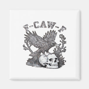 Gothic Grappige F-Caw-F Humor Kraai Essentiële Ret Magneet