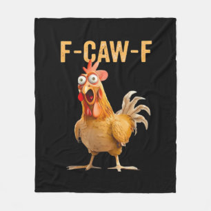 Gothic grappige humor kraai F-Caw-F Fleece Deken