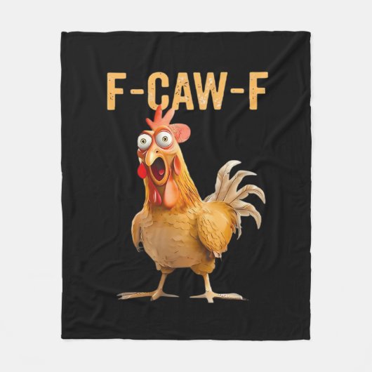 Gothic grappige humor kraai F-Caw-F Fleece Deken (Voorkant)
