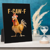Gothic grappige humor kraai F-Caw-F Fotoplaat (Zijkant)
