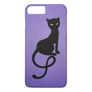 Gothic Gratieus Kwaadaardig Zwart Kat Purle Case-Mate iPhone Case