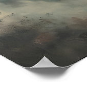 Gothic Grave Under Foggy Trees Dark Halloween Poster (Hoek)