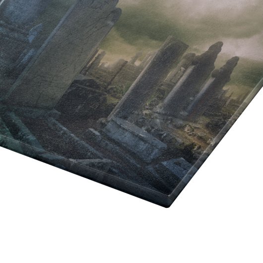 Gothic Graveyard Glass Cutting Board Snijplank (Hoek)